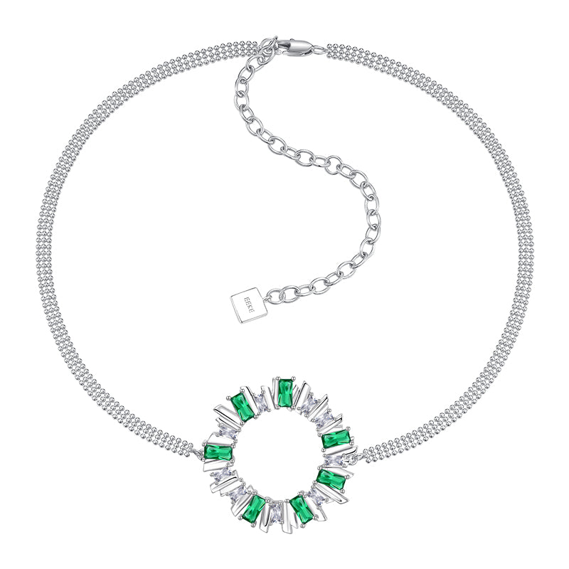 Round-table ball sparkle necklace