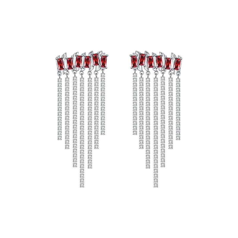 Tipsy Curtain Tassel Earrings