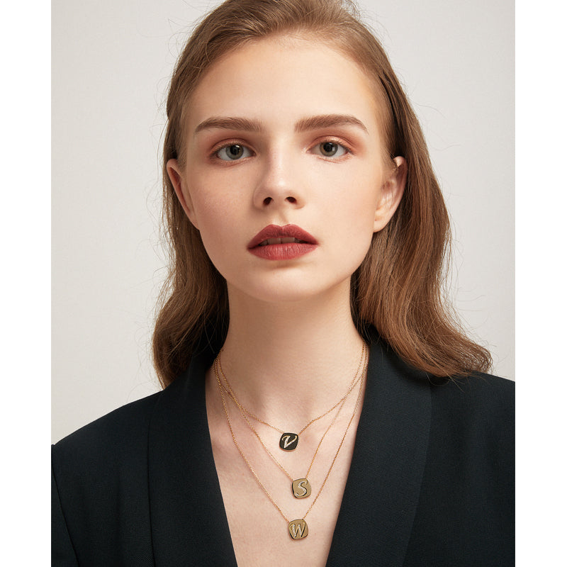 Letter series necklace