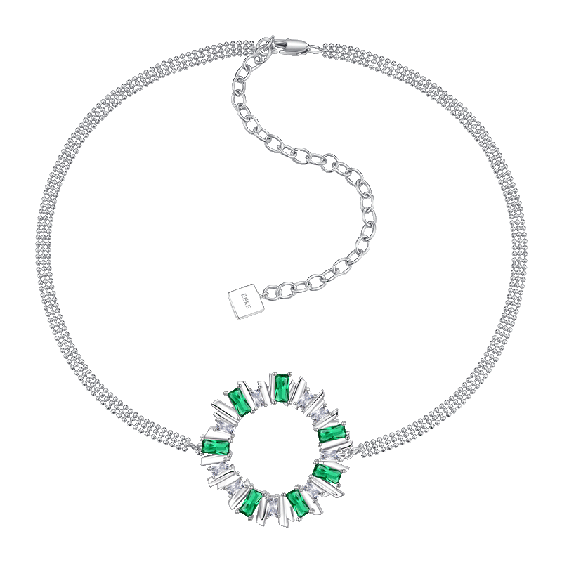 Round-table ball sparkle necklace