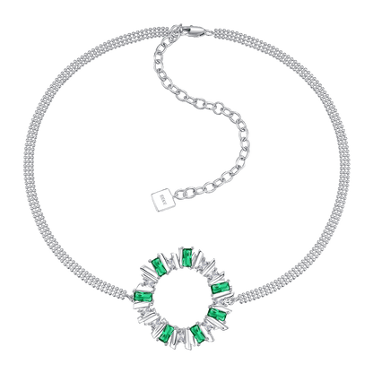 Round-table ball sparkle necklace