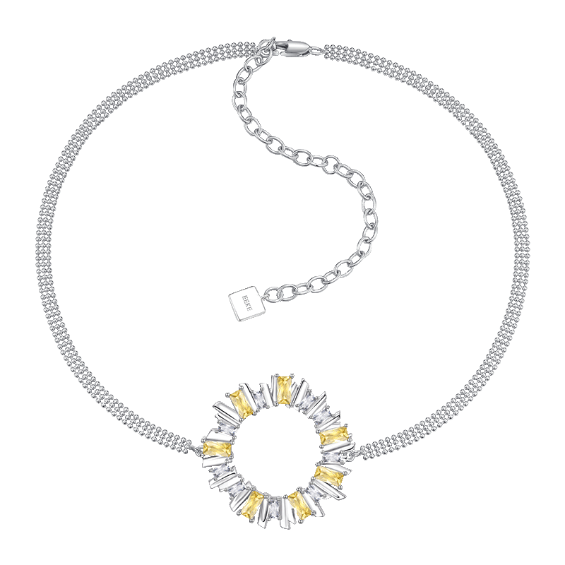 Round-table ball sparkle necklace