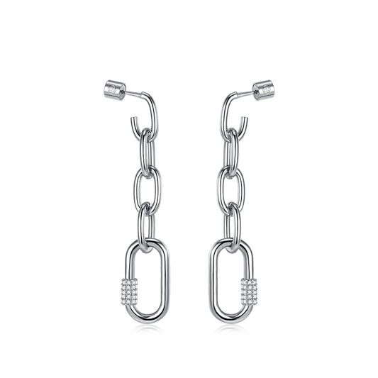 Shining round stud earrings