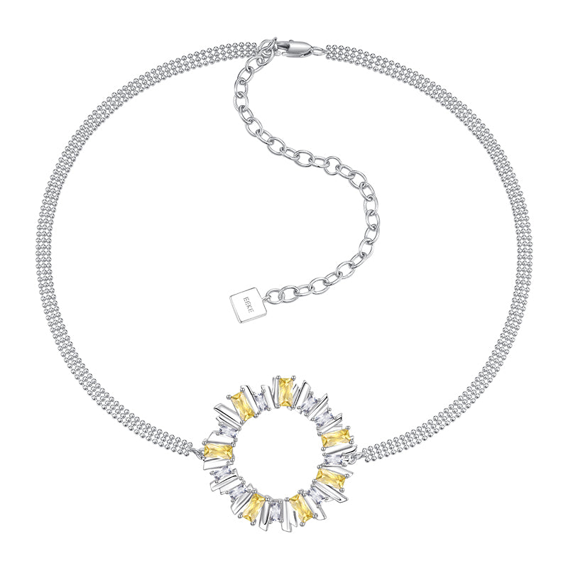 Round-table ball sparkle necklace
