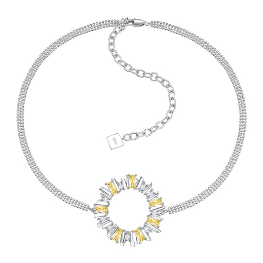 Round-table ball sparkle necklace