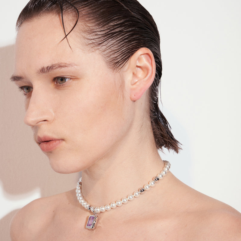 Baguette Pendant Necklace