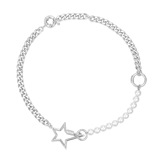 Star stitching pearl necklace