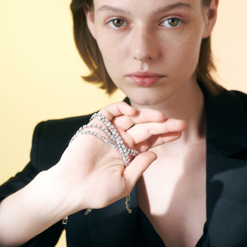 Crystal diamond bracelet