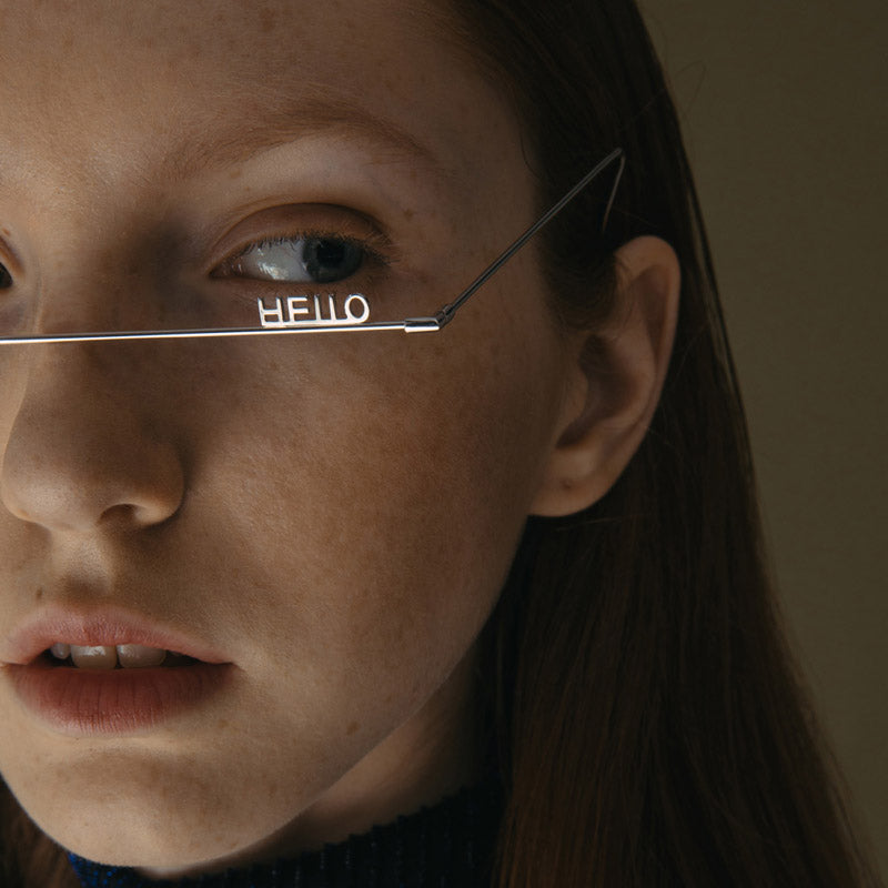 Hello letter love heart glasses