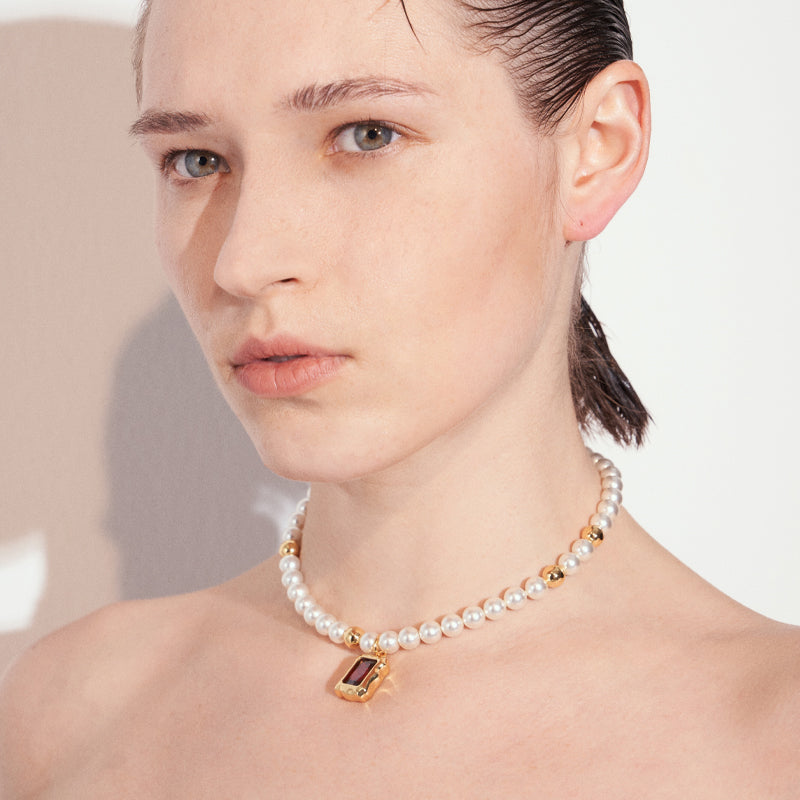 Baguette Pendant Necklace