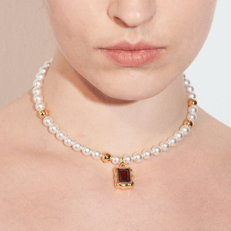 Baguette Pendant Necklace