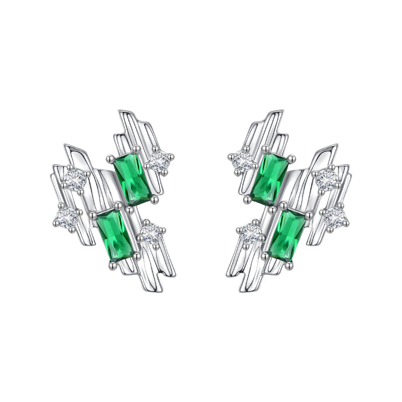 Wine-stained heart-shaped earrings