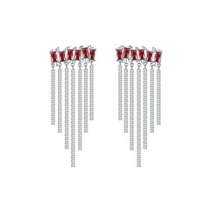 Tipsy Curtain Tassel Earrings