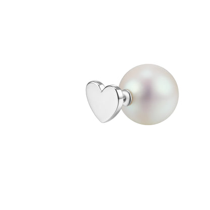 Love imitation pearl earrings