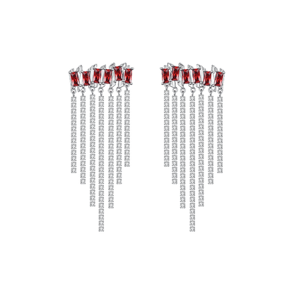 Tipsy Curtain Tassel Earrings