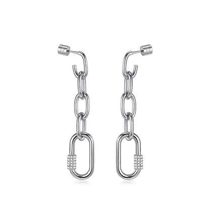 Shining round stud earrings