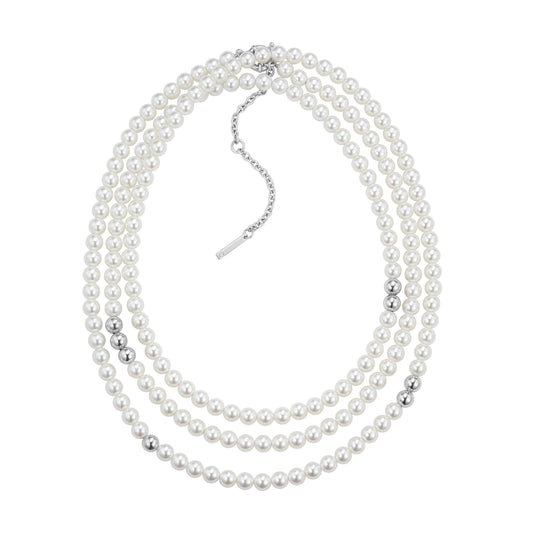 Classic imitation pearl body chain