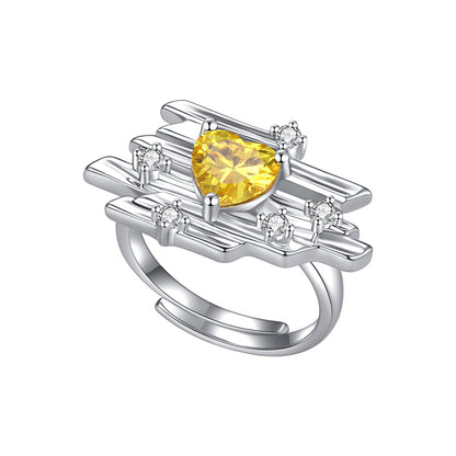 A cubic zirconia ring