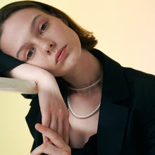 Load image into Gallery viewer, Double-layer pearl crystal diamond collar
