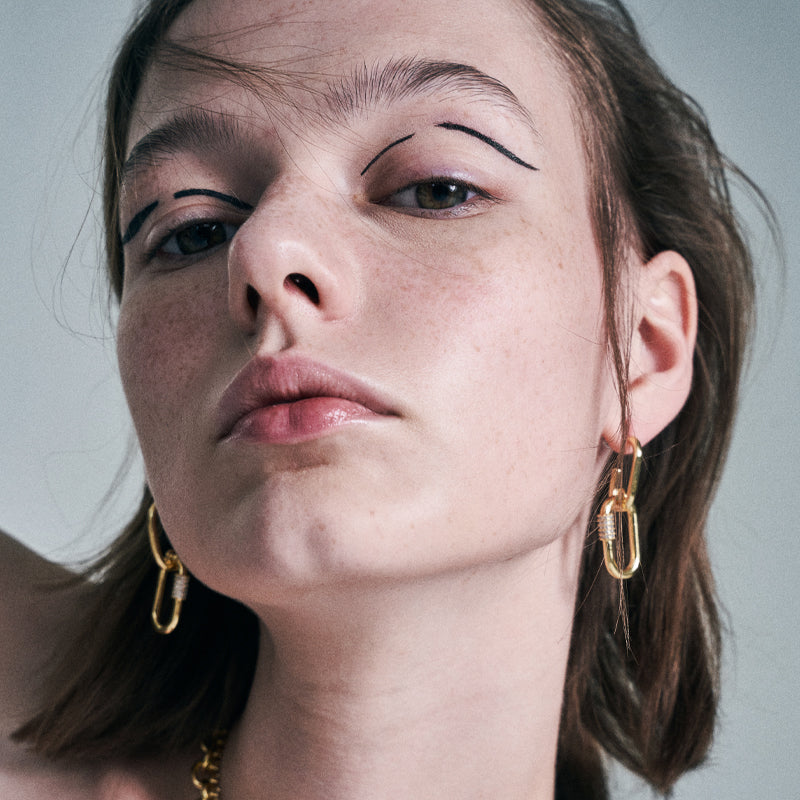 Boucles d'oreilles puces rondes brillantes