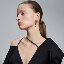 Load image into Gallery viewer, Little Cuban chain drop-glazed earrings
