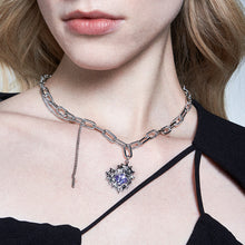 Load image into Gallery viewer, Ripples Gem Heart Necklaces
