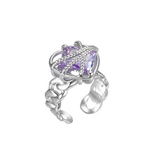 Load image into Gallery viewer, Braiding Love Gems Chain Open Ring

