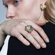 Load image into Gallery viewer, Ripples Gem Heart Ring
