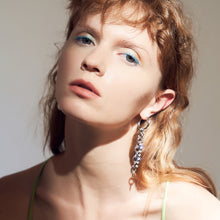 Load image into Gallery viewer, Asymmetric Crystal Diamond Chain Earrings
