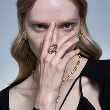 Load image into Gallery viewer, Ripples Gem Heart Ring

