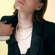 Load image into Gallery viewer, Double-layer pearl crystal diamond collar
