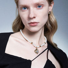 Load image into Gallery viewer, Ripples Gem Heart Pearl Necklaces
