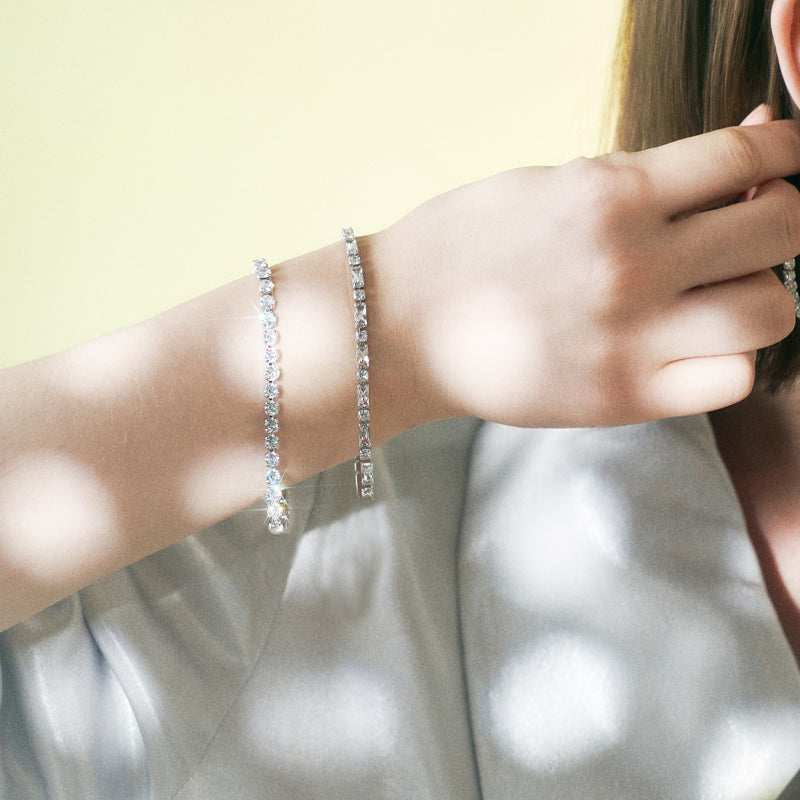 Crystal diamond bracelet