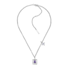 Load image into Gallery viewer, Overlapping, Square gem necklace
