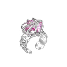 Load image into Gallery viewer, Braiding Love Gems Chain Open Ring
