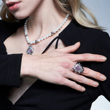 Load image into Gallery viewer, Ripples Gem Heart Ring
