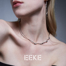 Load image into Gallery viewer, Disordered serrated asymmetric necklace
