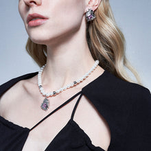 Load image into Gallery viewer, Ripples Gem Heart Pearl Necklaces
