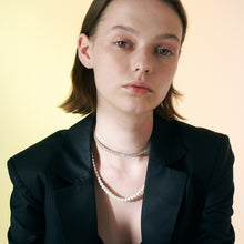 Load image into Gallery viewer, Double-layer pearl crystal diamond collar

