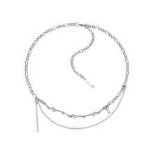 Load image into Gallery viewer, Fluid serrated double necklace
