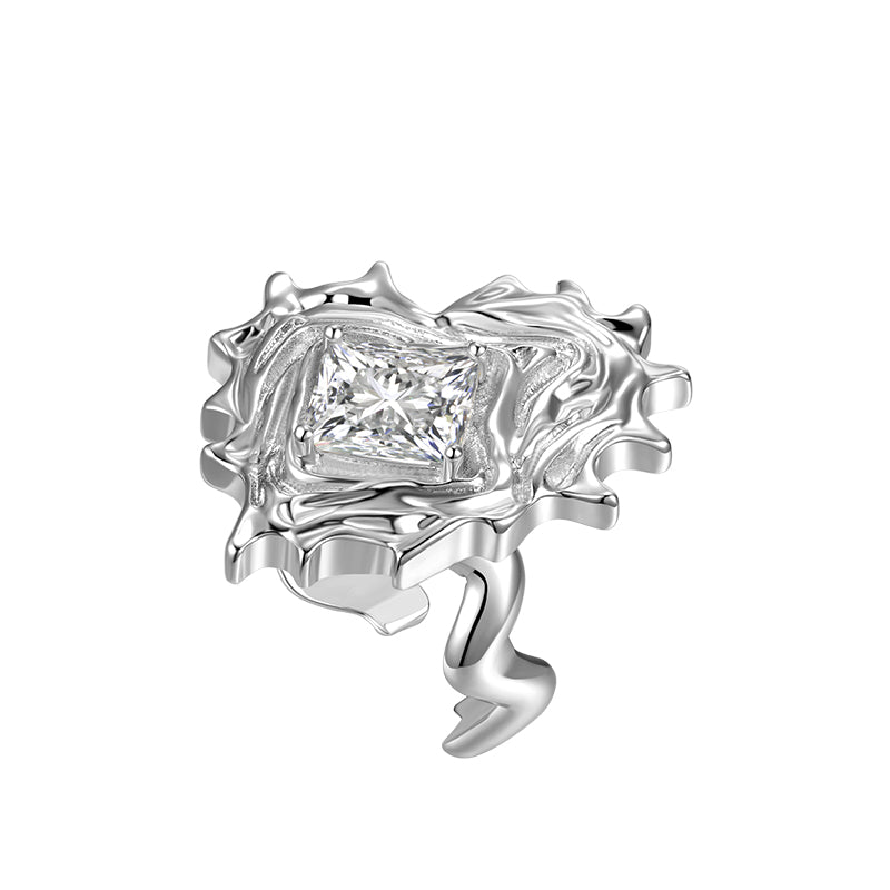 Ripples Gem Heart Ring
