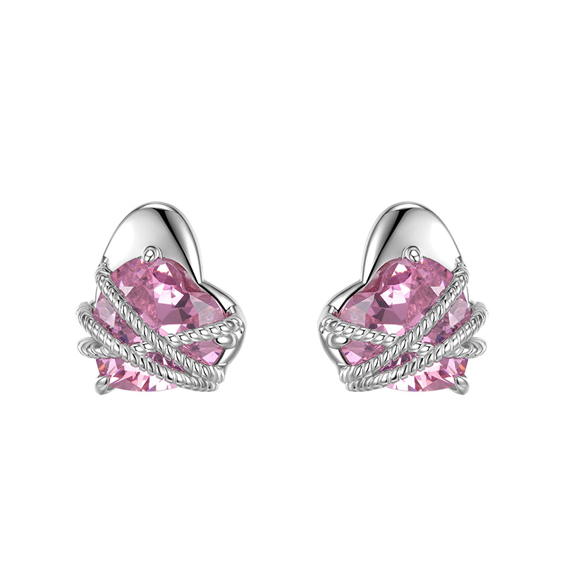 Irregular Heart Gem base earring