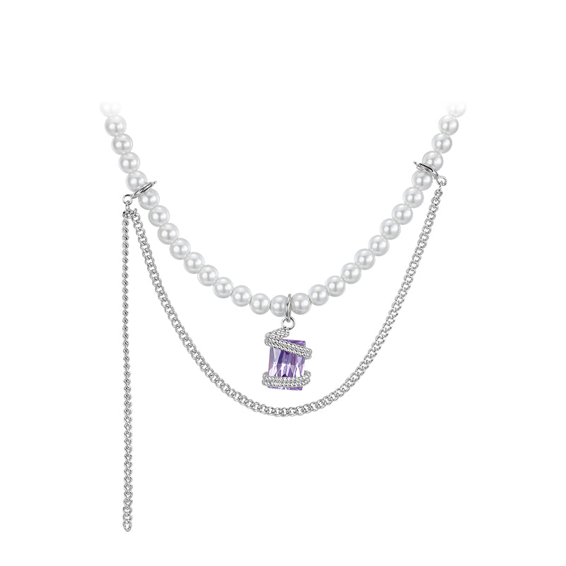 Cuboid Pearl Necklaces