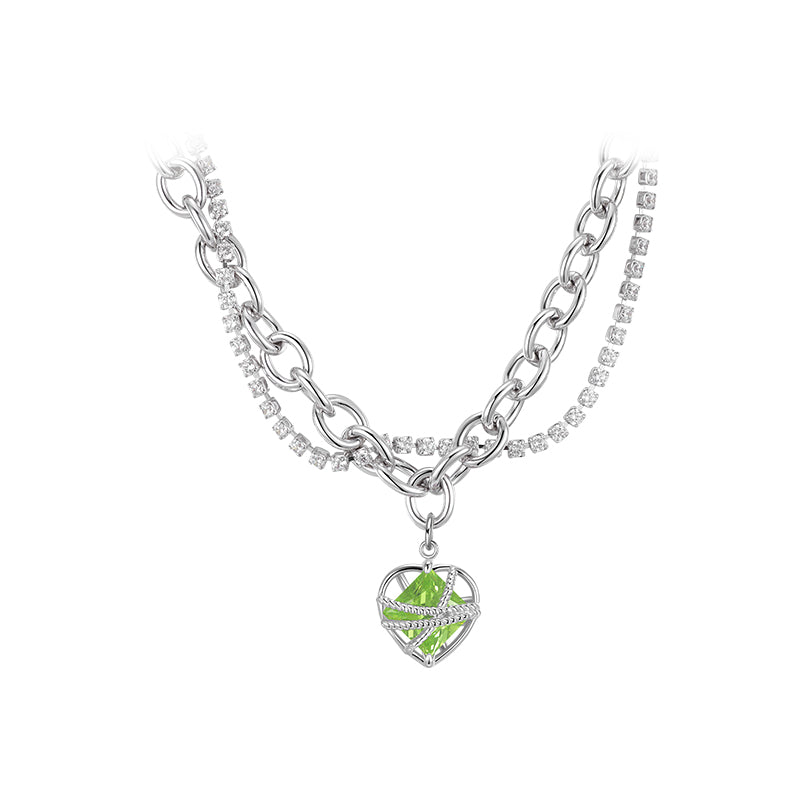 Wrapped in a love-gem-zircon necklace