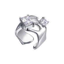 Load image into Gallery viewer, Crisscross Gemstones Open Ring

