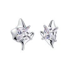 Load image into Gallery viewer, Flickered Square Gemstones Earrings
