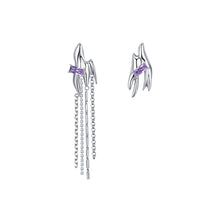 Load image into Gallery viewer, Drainage area Gemstones  Asymmetry Tassels Earrings
