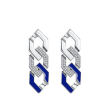Load image into Gallery viewer, Little Cuban chain drop-glazed earrings
