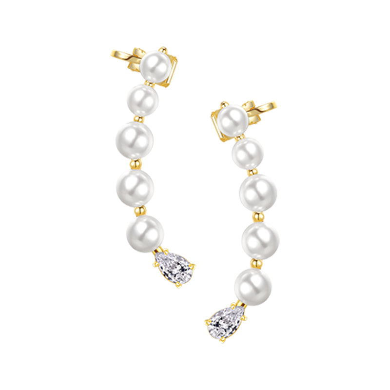 弧形珍珠一体式耳夹