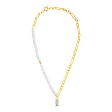 Load image into Gallery viewer, Square zircon asymmetric necklace
